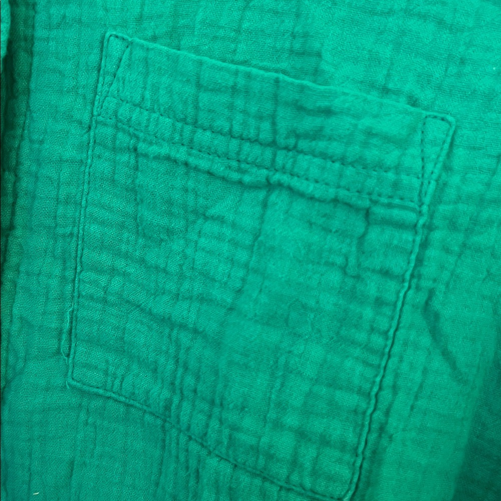 J. Crew Vibrant Green Casual Shirt - Picture 3 of 6